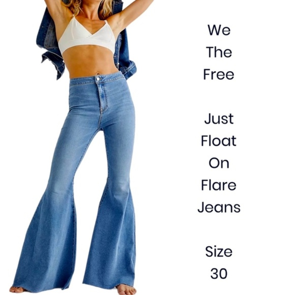 Free People We The Free Just Float On Flare bellbottom Jeans size 30